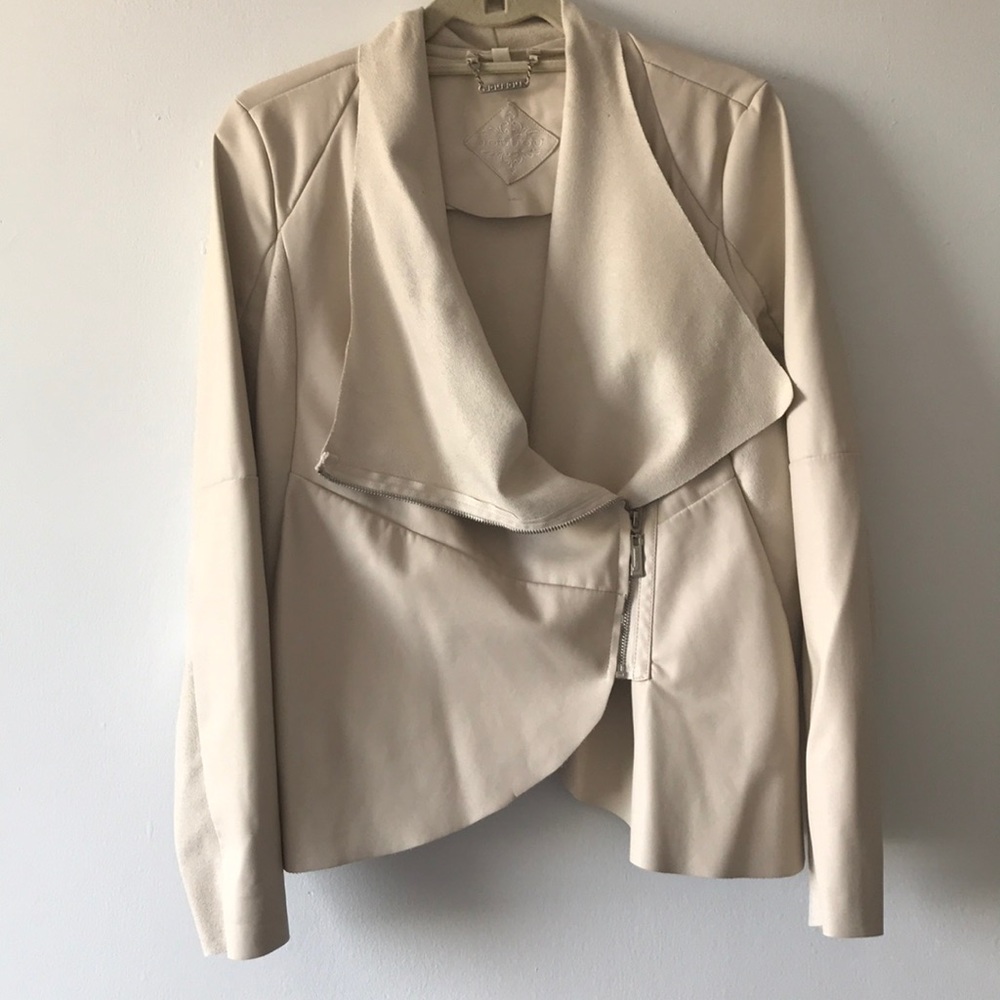 Cream leather/suade jacket